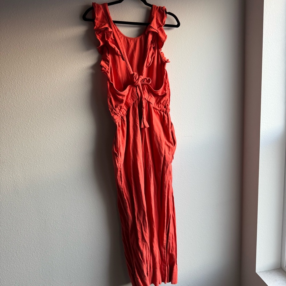 Rare Ulla Johnson Viola Jumpsuit in color Chili Fall Autumn Cotton Linen Tencel - Picture 6 of 10